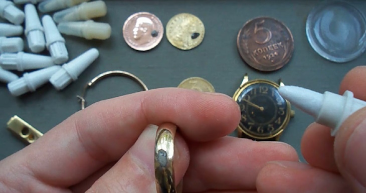 использовать ляписный карандаш для проверки Проверка ляписным карандашом золота на подлинность