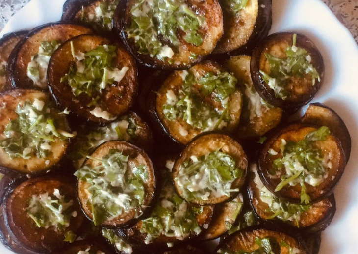 баклажаны с уксусом жареные
