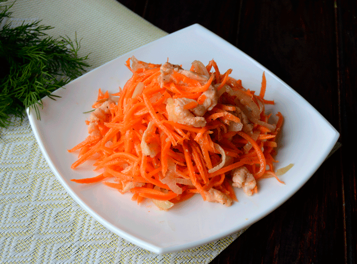 Морковь с мясом 